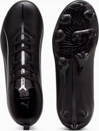 Këpucë futbolli Puma Ultra 5 Play FG AG Jr, për kalamoj, për fushë të thatë edhe artificiale, të zeza
