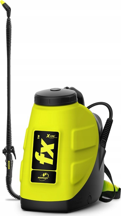 Прскалка за на грб со батерија Marolex FX X-Line, 7 l, Li-Ion 3400 mAh, жолто и црно