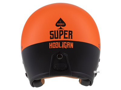 Мото кацига CASSIDA ESO Super Hooligan, фиберглас, отворена, црна портокалова перла