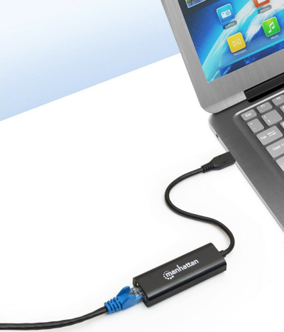 Adapter rrjeti Manhattan 153300, USB C në 2.5GBASE T, 2.5 Gbps, i zi