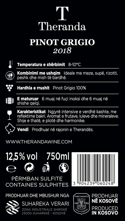 Verë e bardhë - Pinot Grigio