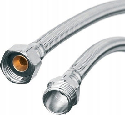 Zorrë lidhëse Invena Connection Hose, 1/2" F x 1/2" M, 50 cm, inoks