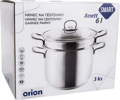 Tenxhere për makarona Orion Anett, set me 3 pjesë, 6L, inoks