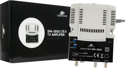 Përforcues antene Spacetronik SPA-28SG, për pallate, rritje sinjali TV, gri