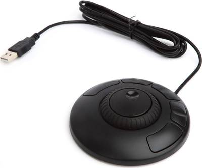 Kontrollues ergonomik Contour Design Shuttle Xpress, me rrotë rrokullisëse, me butona funksionalë, i zi