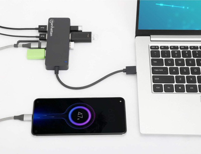 USB hub Manhattan 7 porta, USB 3.2 5Gbps, USB A, i zi