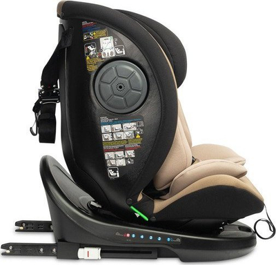 Авто седиште за деца Mokki I-Size, 40–150 cm, вртење 360°, беж