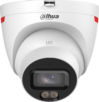 Kamerë IP Dahua IPC-HDW2449T-S-LED-0280B-PRO, Wizcolor Analytics, me LED, e bardhë