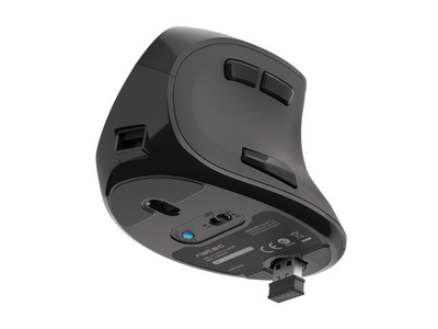 Вертикален бежичен глушец Natec Euphonie, 2400 DPI, Bluetooth 5.0, црн