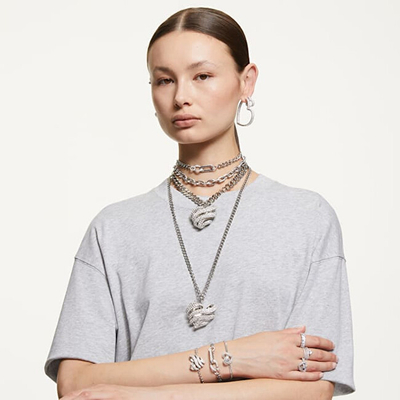 Unazë për femra Swarovski 5648291, e argjendtë