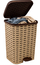 Kosh plehrash Katex Rattan, me pedale, 12L, bezhë