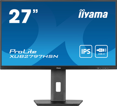 Монитор iiyama ProLite XUB2797HSN-B1, 27\", IPS, Full HD, USB C, црн