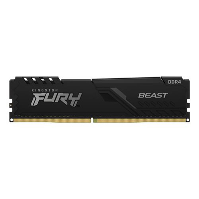 Ram Kingston Fury Beast, 16GB DDR4, 2666MHz CL16, DIMM, e zezë