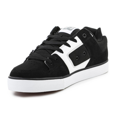 Патики за скејт DC Shoes, гумен ѓон, за мажи, црно-бели
