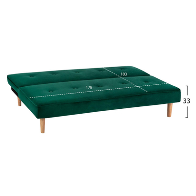 Divan-Shtrat Belmont HM3026.13 178×85×72 cm, gjelbër