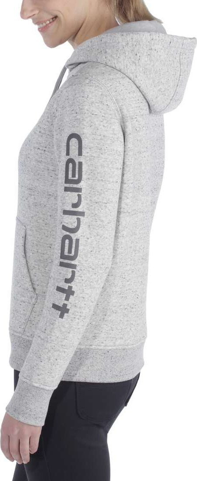 Bluzë me kapuç Carhartt Clarksburg Graphic Sleeve për goca, përmasa L, gri Asphalt Heather