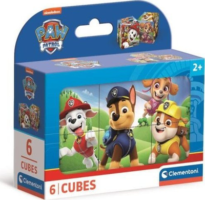 Puzzle me kube Clementoni Paw Patrol, 6 kube, për kalamaj 3+, shumëngjyrësh