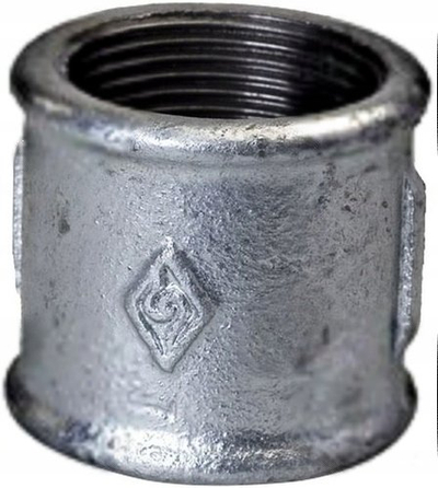 Kapak bashkues tubi Gebo 270-7V, 1 1/4", i galvanizuar, argjendtë