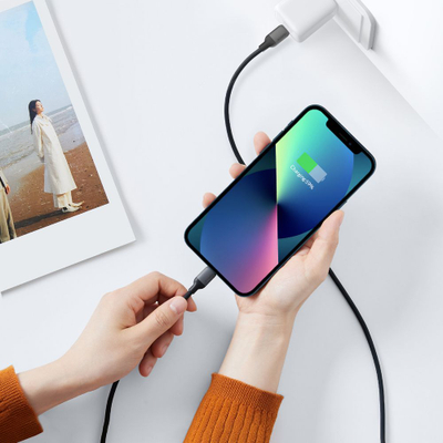Kabllo Ugreen UGR1164, USB C me Lightning, 1m, e zezë