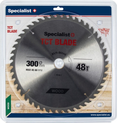 Disk sharre Specialist Wood 51/1-30048, 300mm, 48 dhëmbë, metalik