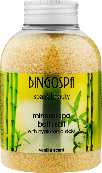 Kripë banje BingoSpa Mineral Spa me acid hialuronik, me erë vanilje, 650g