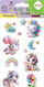 Tatuazhe të larshme Happy Color Unicorns, set për fëmijë, 100x200 mm, shumëngjyrëshe