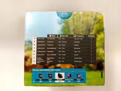 Kontrollues uji Gardena Bluetooth Water Timer, komandim me aplikacion, i mban motin, gri