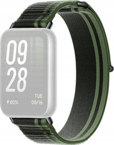 Rrip Xiaomi i thurur me heqje të shpejtë, për Smart Band 8 Pro, najlon, jeshile ulliri