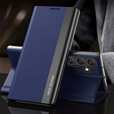 Mbështjellës Sleep Case Pro për Samsung Galaxy S24 FE, tip libër, me qëndrim, blu e errët