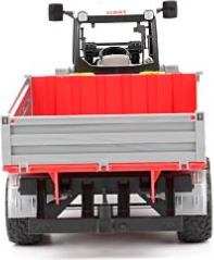 Traktor me ngarkues dhe rimorkio për fëmijë Bruder Claas Nectis 267F, 1:16, shumëngjyrësh