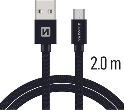 Kabllo USB Swissten Data Cable, USB A me micro USB, 2 metra, e bardhë