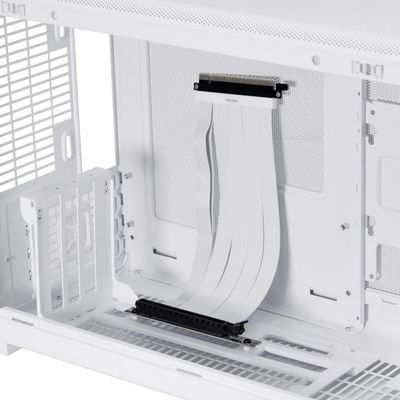 Kit vertikal GPU Lian Li A3 mATX, PCIe 4.0, kabllo riser 150mm, i bardhë