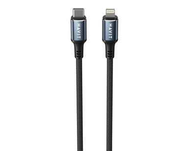 Kabllo karikimi Havit CB6311, USB C në Lightning, 1m, 30W, e zezë