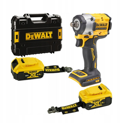 Çelës goditës me bateri DeWalt DCF921P2T, 1/2", 18V me 2 bateri 5.0Ah, 406Nm, i verdhë