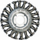 Furçë disk ABRABORO, 115mm, tel i përdredhur inox 0.5mm, vrimë 22.2mm