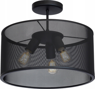 Llambadar tavani Luminex Felix 8174, metalik, stil industrial, i zi