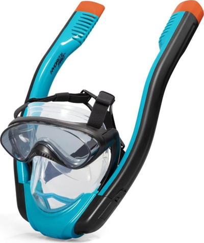 Maskë snorkeling Bestway Hydro-Pro SeaClear, fytyrë e plotë, lentë të errësuara, e zezë