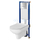 Set instalimi WC Cersanit Tech Line Base City Clean On, kornizë muri, buton krom, e bardhë