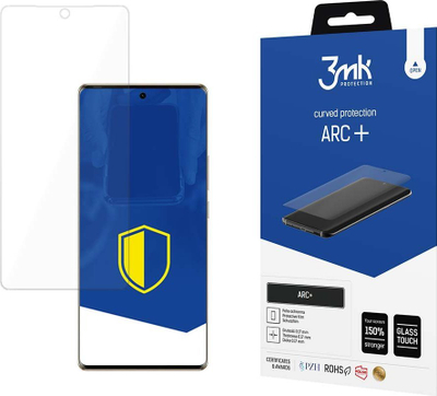 Заштитна фолија 3mk ARC+ за Tecno Spark 20 Pro+, за закривен екран, со висока транспарентност