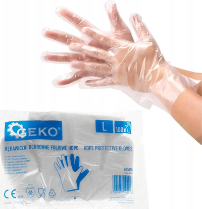 Doreza mbrojtëse Geko, HDPE, 100 copë, transparente