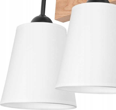 Lampë muri LULA KM-2.200, 2 llampa, dru lisi, e bardhë