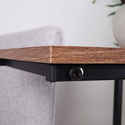 Tavolinë anësore H&amp;S Collection, MDF, e zezë edhe kafe