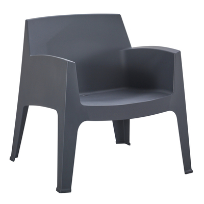 Fotelë lounge për oborr Sleek HM6365.10, polipropilen, 62x68x73 cm, gri e errët