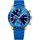 Orë burrash Giewont Chronograph GW8720-B5, xham safir, çelik inoks, blu bakri