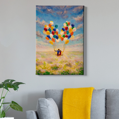 Pikturë kanavace HomeMarkt Gobi HM4761, 50x70cm, me kornizë druri, shumëngjyrëshe