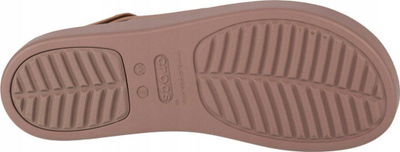 Sandale për goca Crocs Brooklyn Low Wedge W 206453 2EL, me platformë të ulët, bezhë kafe