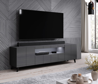 Komodë TV CAMA Meble REJA 184, 184cm, dru, e zezë