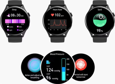 Smartwatch për goca Gravity GT11 3, ekran 1.43" AMOLED, Bluetooth 5.2, ari rozë