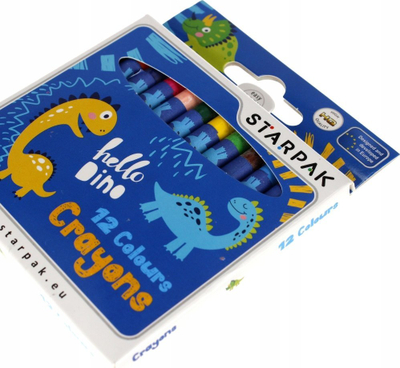 Ngjyra dylli STARPAK Dino 512004, set 12 copa, shumëngjyrëshe