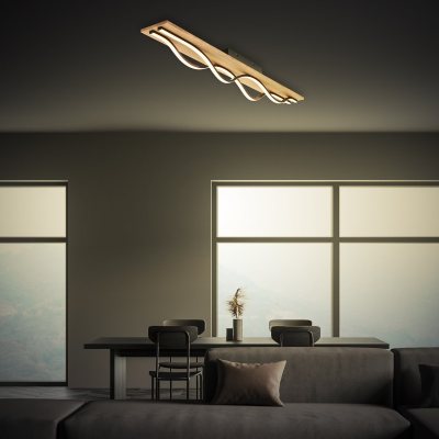 Ndriçues Briloner LED 29W, 3200lm, 3000K, 98×11×13,5cm, i zi/kafe